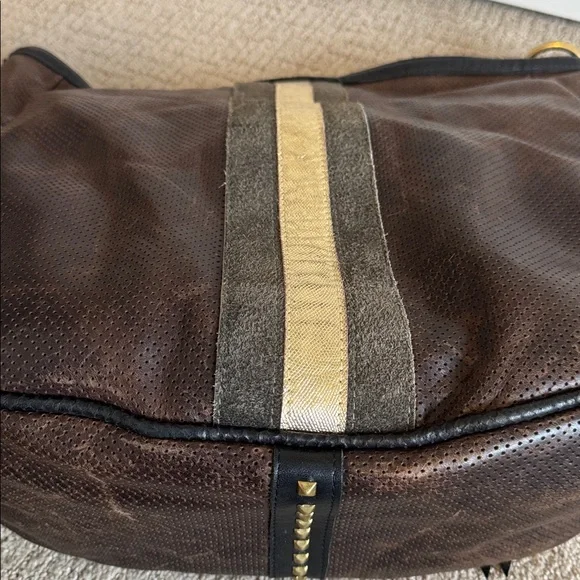 Maya Moon Designs Luxury Custom Leather Bag with Gold Accents - Picture 15 of 17